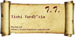 Tichi Terézia névjegykártya